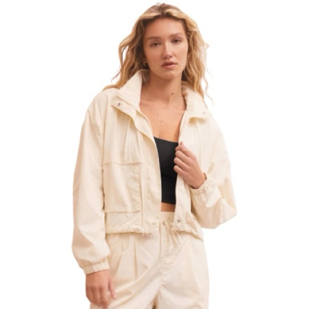Z Supply Tiebreak Nylon Jacket - Sandstone - Size Small